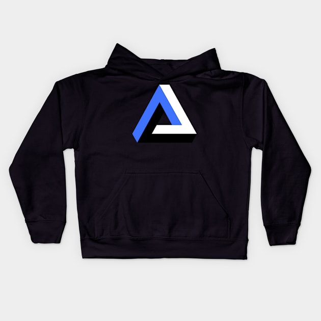 Penrose triangle Kids Hoodie by Scar